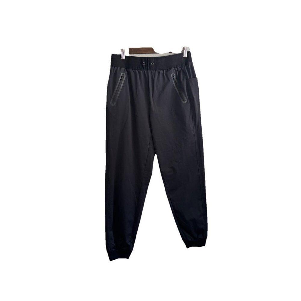 Blanc Noir Black Jogger Pants Zipped Pockets Pull On Size Women Medium